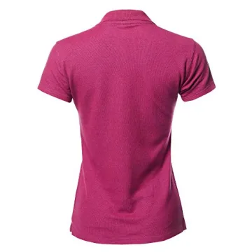 Junior Slim Fit Fuchsia Cotton Pique Polo Shirt 4-Button