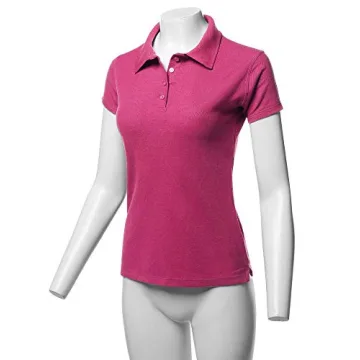 Junior Slim Fit Fuchsia Cotton Pique Polo Shirt 4-Button