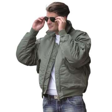 Mil-Tec US CWU Flight Jacket Basic Olive Size L