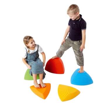GONGE Hilltops - The Original Non-Slip Stepping Stones for Kids - Balance, Coordination, Motor Skill...