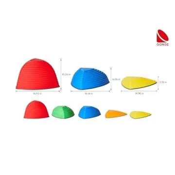 GONGE Hilltops Vibrant Non-Slip Stepping Stones for Kids