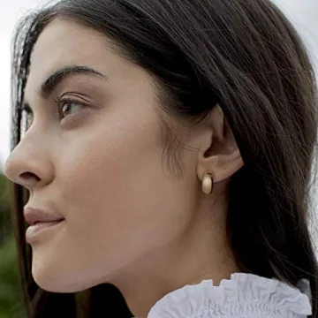 PAVOI 18K Yellow Gold Vermeil Huggie Earrings for Women