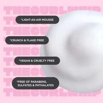 Cake Beauty Whipped Curl Defining & Volumizing Mousse – Aloe Vera Vitamin E for Flexible Hold - Vegan No Heat Curls Wavy Curly Hair Sulfate Cruelty Free Products For Women