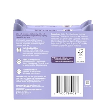 Neutrogena Night Calming Makeup Remover Wipes 50 Count