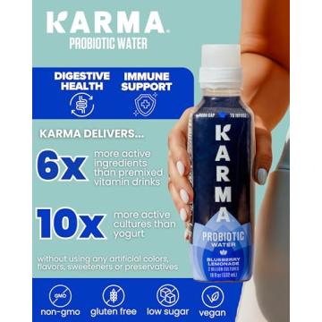 Karma Probiotic Water - Energizing Berry Cherry Delight
