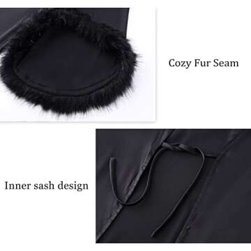 PRODESIGN Satin Robe – Luxurious Fur Seam Bath Robe