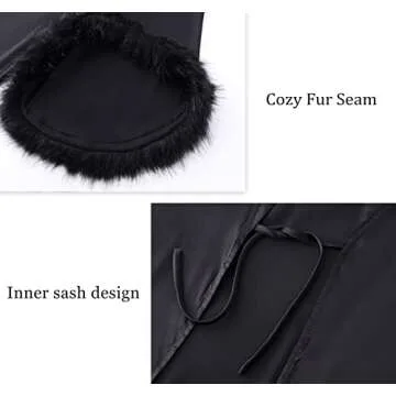 PRODESIGN Satin Robe – Luxurious Fur Seam Bath Robe