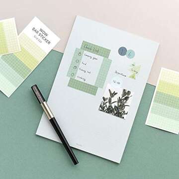 Monolike Wow Bar Sticker Grid C Set - Mini Size Cute Stickers, Square Stickers