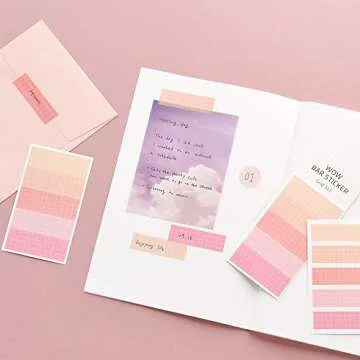 Monolike Wow Bar Sticker Grid C Set - Mini Size Cute Stickers, Square Stickers