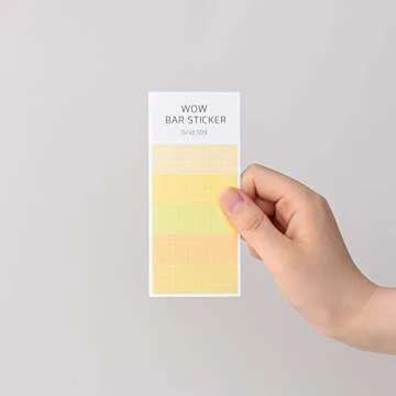 Monolike Wow Bar Sticker Grid C Set - Mini Size Cute Stickers, Square Stickers