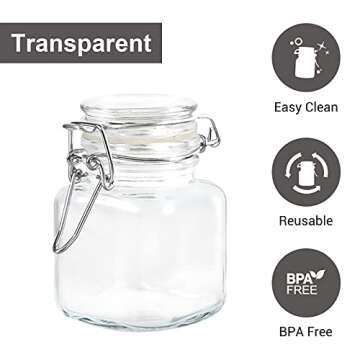 3 OZ Small Glass Jars with Lids, 12 PACK Glass Spice Jars with Airtight Lids, Small Glass Storage Jars with Leak Proof Rubber Gasket for Spice,Seasoning, Included Labels, Pens, Brush