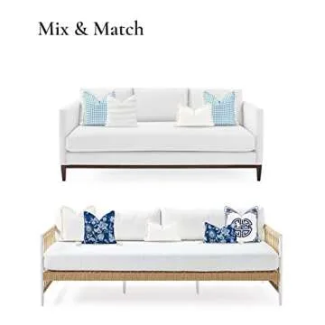 Hofdeco Premium Coastal Patio Indoor Outdoor Lumbar Pillow Cover Only, 12"x20" Water Resistant for Backyard, Couch, Solid White Fringe