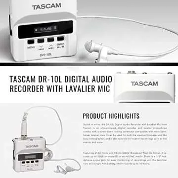 Tascam DR-10L Digital Audio Recorder Deluxe Bundle