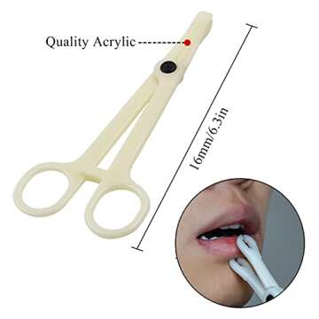 Piercing Clamps - Autdor 25Pcs Piercing Forceps Rounded Slotted Disposable Piercing Clamps Septum Fo...