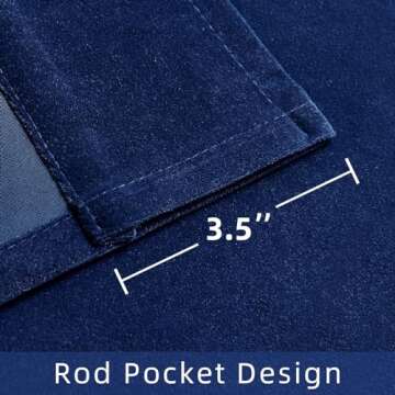 Luxury Joydeco Blue Velvet Curtains for Elegant Home Decor