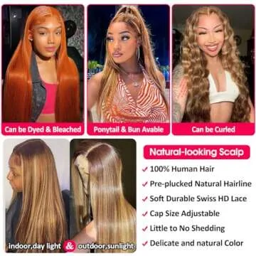 Flady Ombre Lace Front Wig for Natural Beauty
