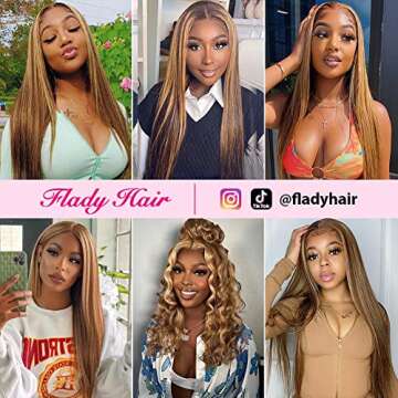 Flady Ombre Lace Front Wig for Natural Beauty