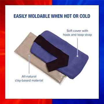 ThermiPaq Reusable Hot Cold Pack Ice Pack For Injuries - Shoulder, Elbow, Ankles, Back and Knee Ice Pack, Medium, 12 inches x 6 inches, Shoulder Ice Pack, Reusable Heat Pack