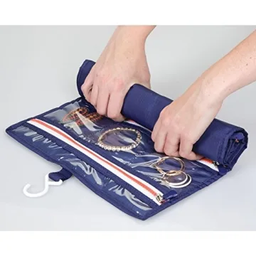 Compact iDesign Roll-Up Jewelry Case for Travel and Home