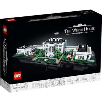 LEGO Architecture Collection: The White House 21054 - Model Building Kit, Creative Set for Adults and Teens, Energizing DIY Project, Iconic Presidential Office, Great Collectible Gift for Father's Day