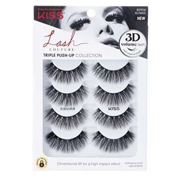 KISS 3D Volume False Eyelashes Multipack - Style Babydoll