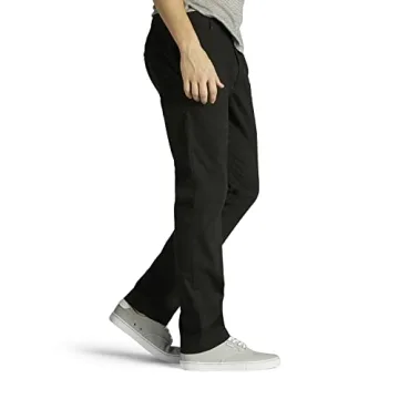 Lee Men's Extreme Motion Slim Straight Pants, Black
