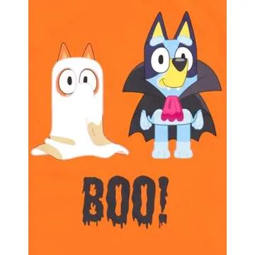 Bluey Bingo Halloween Big Girl Boy Kids T-Shirt Orange / 10-12