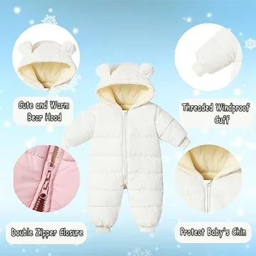 ILYOBOZ Infant Toddler Snowsuit Winter Warmth and Style