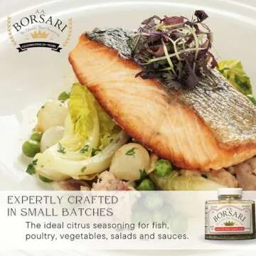 Borsari Citrus Salt Seasoning - Gourmet Seasoned Salt with Lemon, Pepper, and Herbs - Premium Citrus Seasoning Salt - All Natural Meat and Fish Seasoning Blend (Citrus 4oz, Pack of 1)