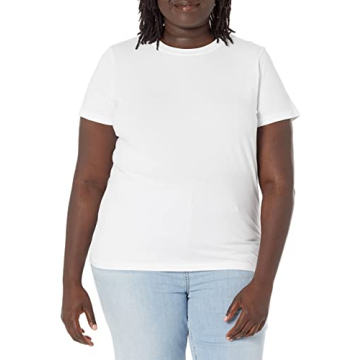 The Drop Women's Courtney Short Sleeve Tiny Crew Neck T-Shirt Shirt - White, S