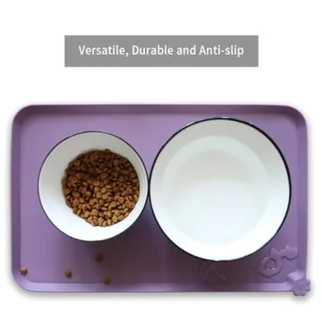 High-Lips Silicone Pet Food Mats - Waterproof Design