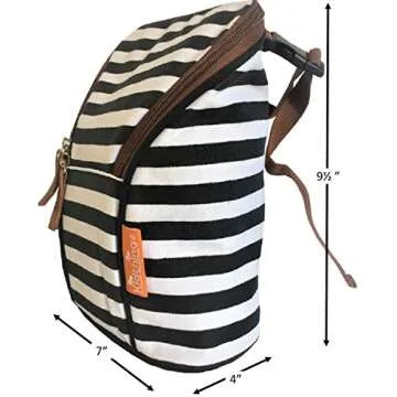 Kidthingz Double Bottle Bag Insulated- Easy to Take Anywhere Color Fast Treated, Looks Great for Baby Formula, Breast Milk, Sports Drink - Water Bottle Holder