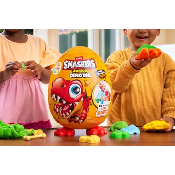 Smashers Junior Dino Dig Egg - 18+ Surprises for Toddlers
