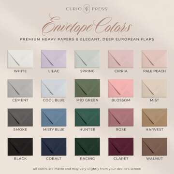 Curio Press Personalized Floral Note Cards and Envelopes