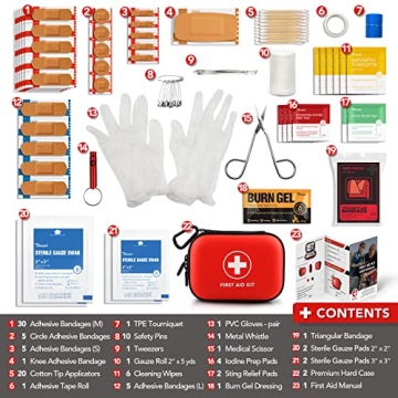 100-Piece Waterproof Mini First Aid Kit for Travel & Outdoor