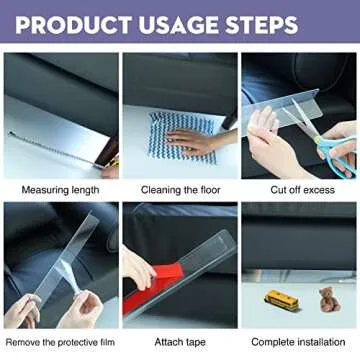 RowinsyDD 8 Pack Toy Blocker for Furniture, Clear Under Couch Blocker, Stop Things Going Under Sofa or Bed, 16" L x 1.6" H, Adjustable Gap Bumper for Furniture with Strong Tape