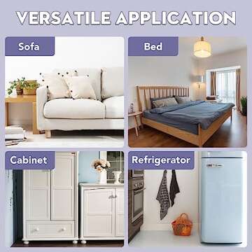 RowinsyDD 8 Pack Toy Blocker for Furniture, Clear Under Couch Blocker, Stop Things Going Under Sofa or Bed, 16" L x 1.6" H, Adjustable Gap Bumper for Furniture with Strong Tape