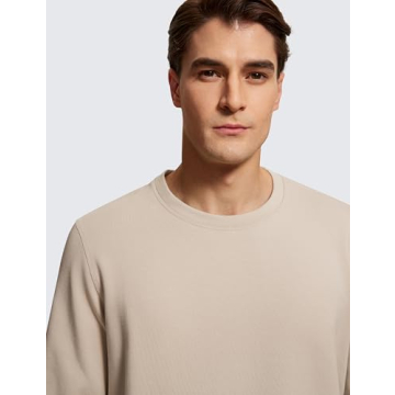 CRZ YOGA Fleece Crewneck Sweatshirt for Men - Everyday Comfort