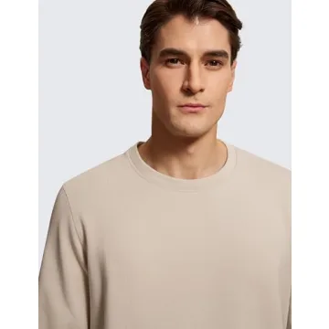 CRZ YOGA Fleece Crewneck Sweatshirt for Men - Everyday Comfort