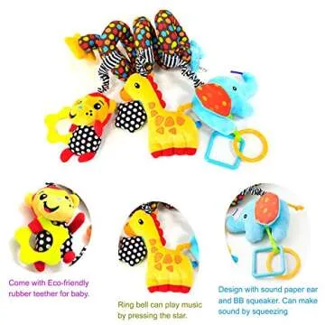 WILLWAY Baby Spiral Hanging Toys for Sensory Fun