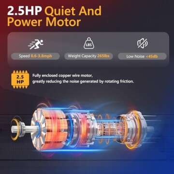 AIRHOT Walking Pad Treadmill, 2.5HP Under Desk Treadmill with Remote Control & LED Display, Quiet Desk Treadmill for Compact Space, Portable Treadmill for Home Office Use, Silver