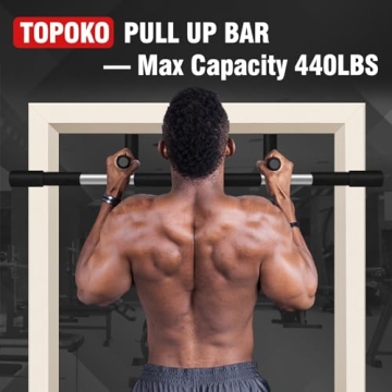 TOPOKO Pull Up Bar for Home Gym, 440 lbs Capacity