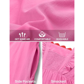 ZESICA Summer Sleeveless Ruffle Dress for Women