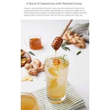 Damtuh Honey Ginger Tea - Natural Flavor & No Additives