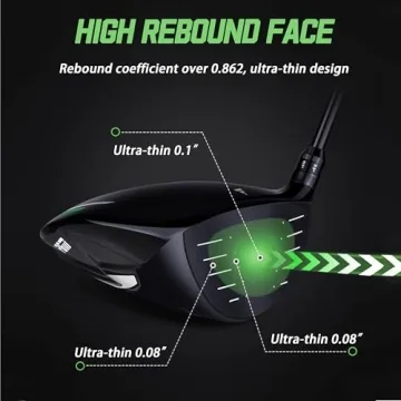 PGM Men's Complete Golf Club Sets - 12 Pieces for Beginners