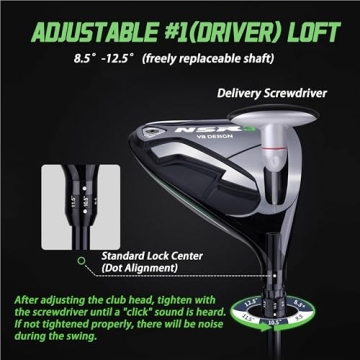 PGM Men's Complete Golf Club Sets - 12 Pieces for Beginners