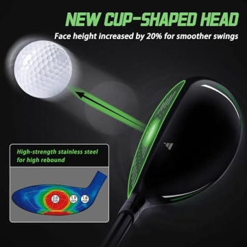 PGM Men's Complete Golf Club Sets - 12 Pieces for Beginners