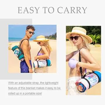 Exclusivo Mezcla Waterproof Picnic Blankets 3-Layer 60x80 INCH Large Sandproof Beach Blanket Foldable Outdoor Blanket for Camping on Grass Picnic Mat