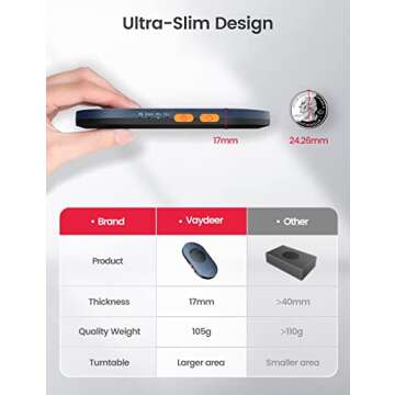 Vaydeer Ultra Slim Mouse Mover, Air 3 Mouse Jiggler with Adjustable Interval Timer, Undetectable & Noiseless, Simulates Realistic Movement, Driver-Free Shaker for Keeping The PC Active (Mint Green)