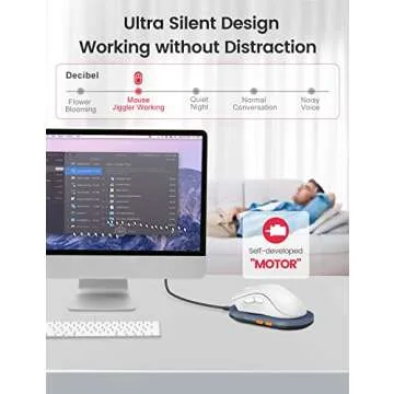 Vaydeer Ultra Slim Mouse Mover, Air 3 Mouse Jiggler with Adjustable Interval Timer, Undetectable & Noiseless, Simulates Realistic Movement, Driver-Free Shaker for Keeping The PC Active (Mint Green)